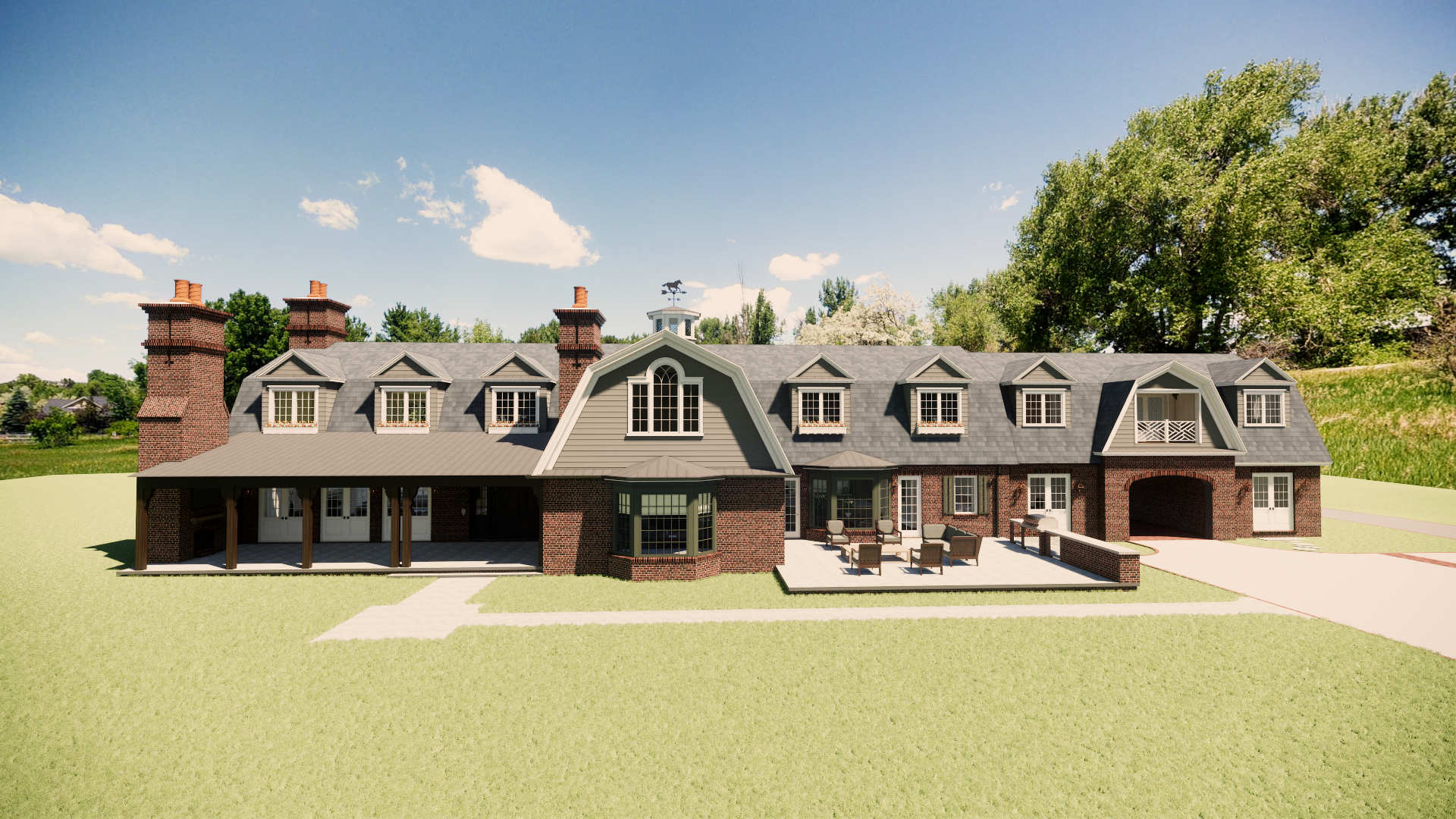Moore residence east elevation rendering